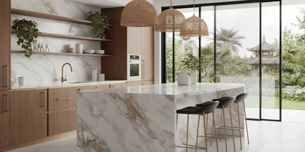 Thi công Đá mặt bếp nhân tạo