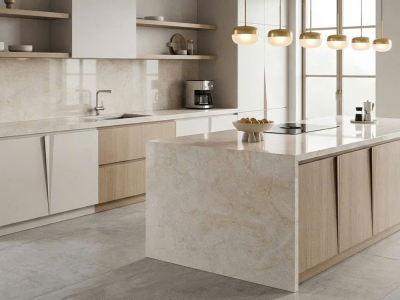 Thi công mặt bếp đá nhân tạo